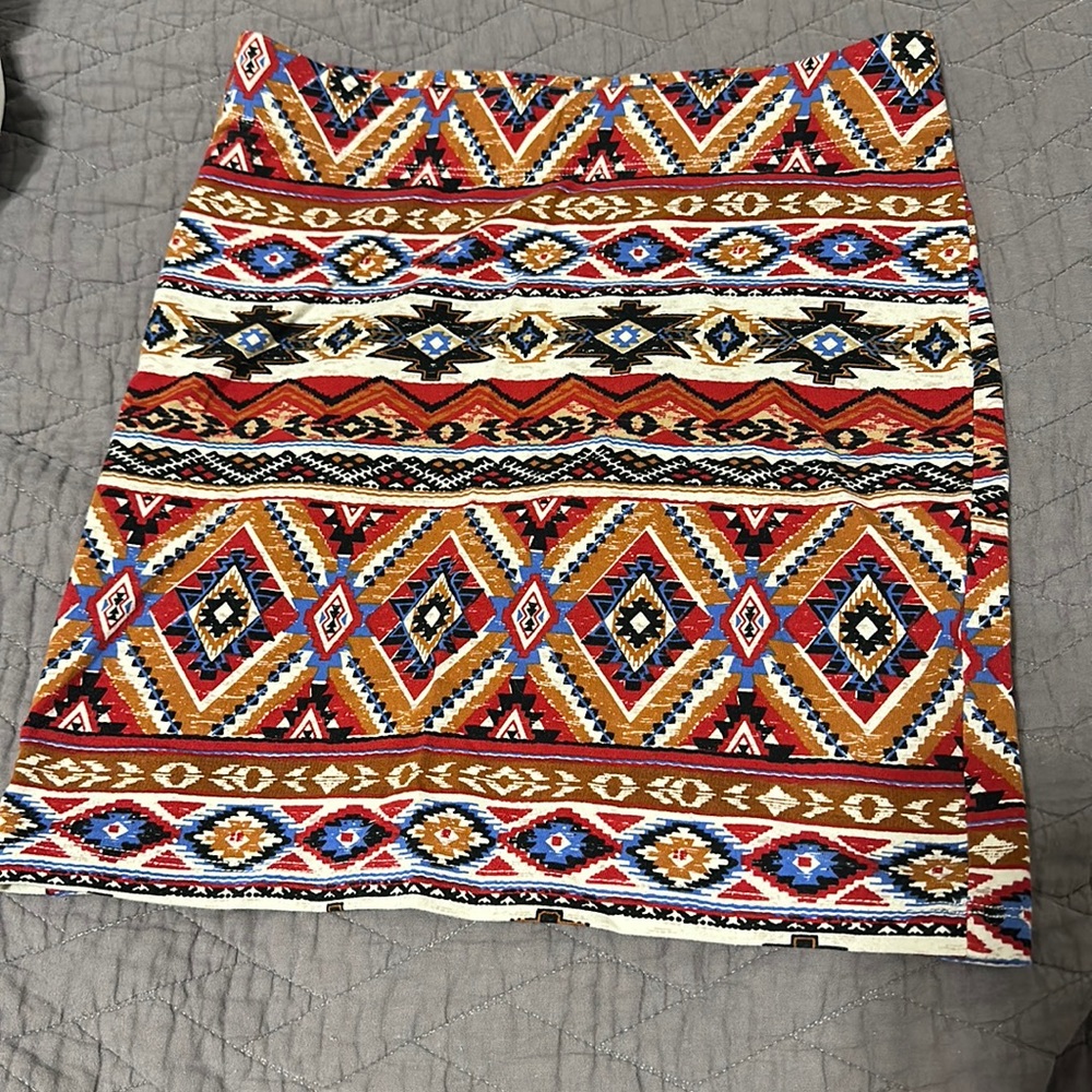 Tribal print skirt